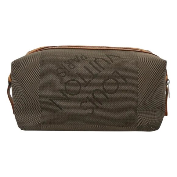 LOUIS VUITTON Damier Geant Trousse Albatross Clutch Bag Khaki - Picture 3 of 16